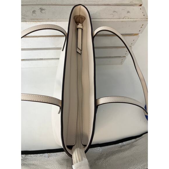 KATE SPADE LRAGE WHITE SAFFINAO LEATHER SHOULDER BAG - Picture 10 of 16